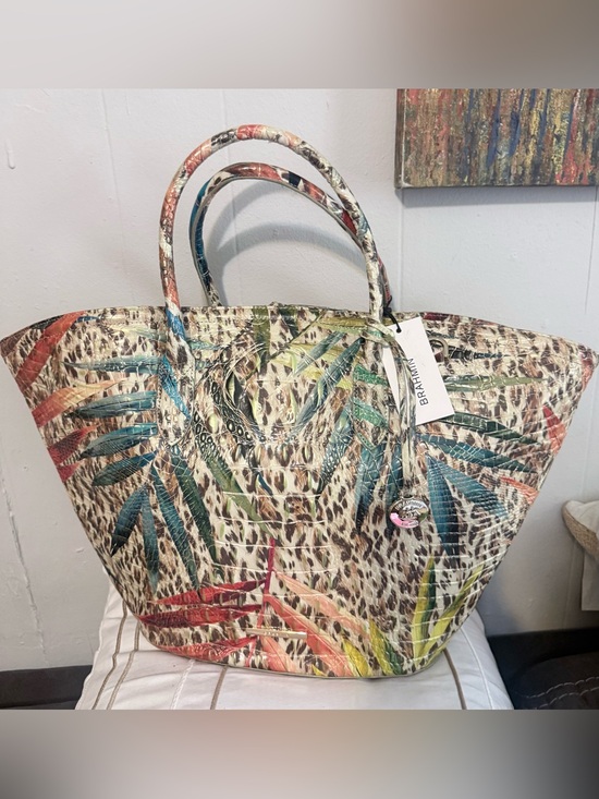 Brahmin Handbags - Brahmin Multicolor Palm Leaf & Leopard Print Tote